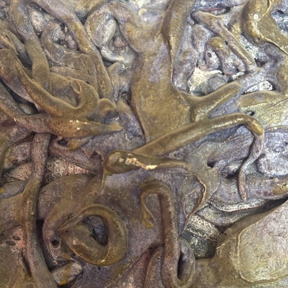 Abstract Purple textured Art Piece by Boyd wood framed on board - Picture 7 of 12